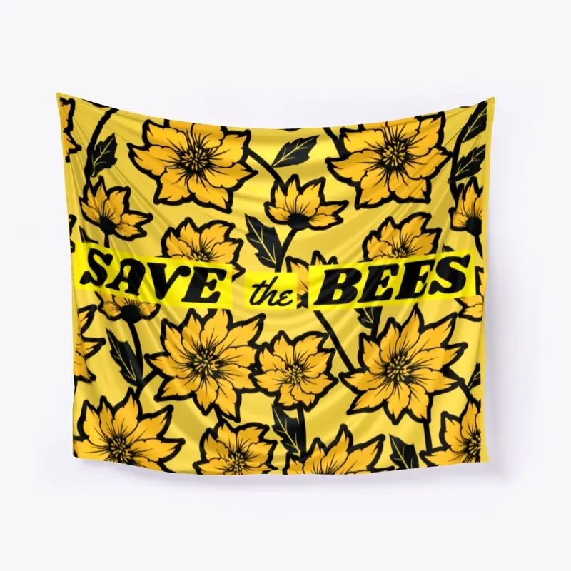 Save the Bees (Flower Background)