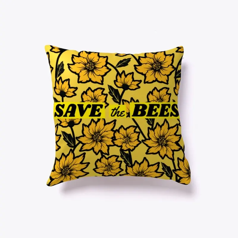 Save the Bees (Flower Background)